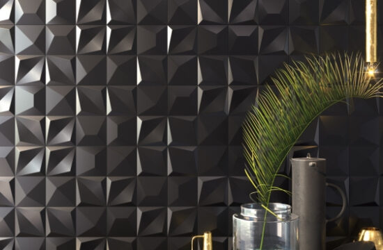 Dekoracyjne płytki w nowoczesnym salonie