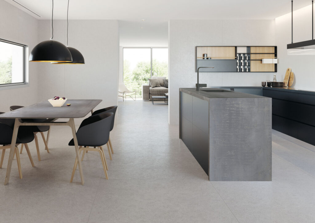 Szare płytki do kuchni Cifre Ceramica Metal Silver Matt Rect.